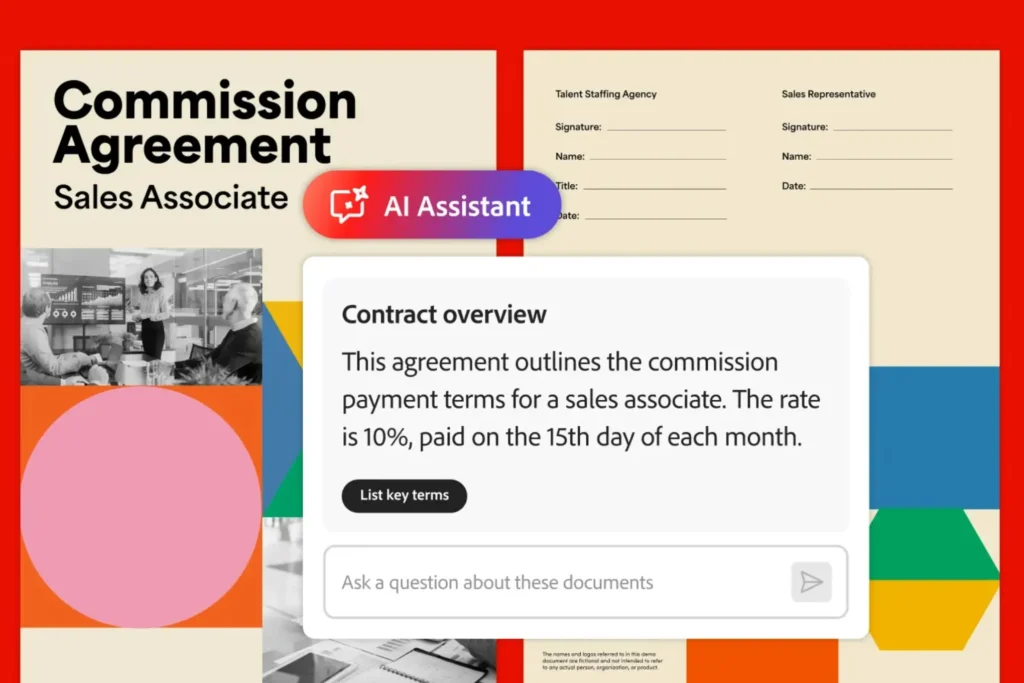 Adobe melhora o Assistente de IA do Acrobat para leitura de contratos